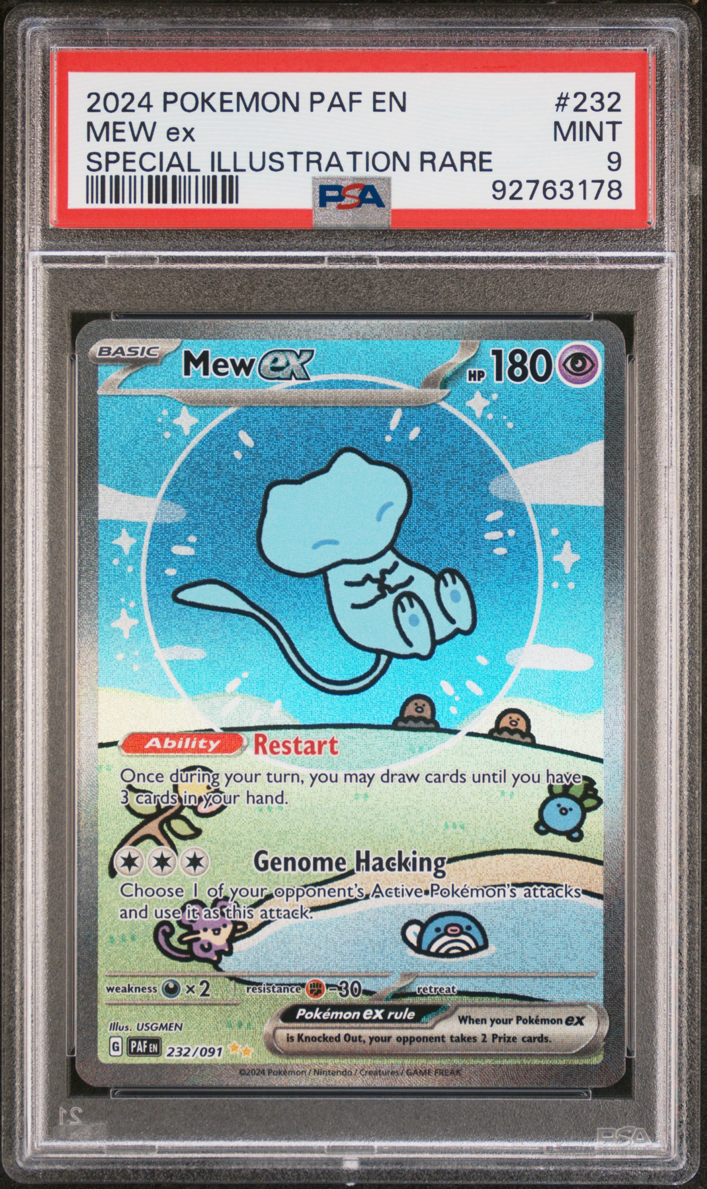 nTqE_oQ9n0WVAEp1WFax6g MEW EX 232/091 PALDEAN FATES - PSA 9 - Image 1